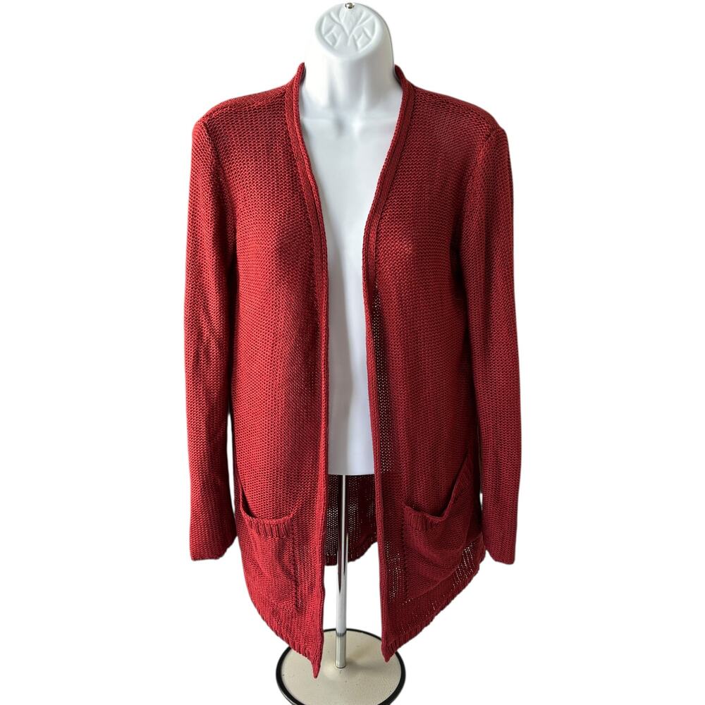 Forever 21 S Cozy Hooded Sweater Red Regular Fit